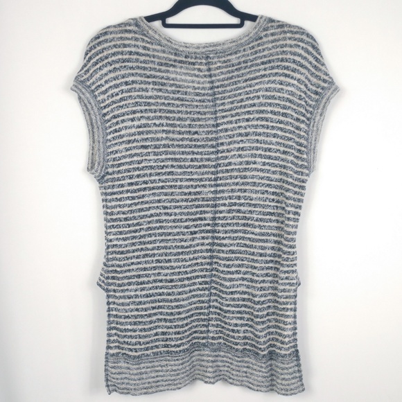 Madewell Striped Tunic Top High Low Linen - Picture 3 of 4